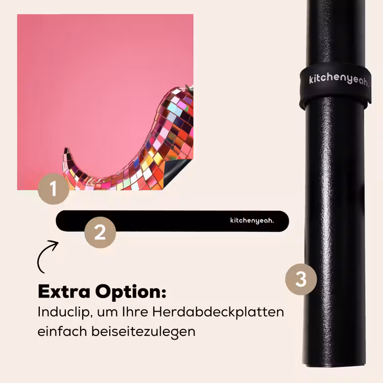 Herdabdeckplatte - Paprika - Disco - Rot - Glitzer — 8
