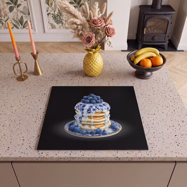 Herdabdeckplatte - Pfannkuchen - Blaubeeren - Teller — 3