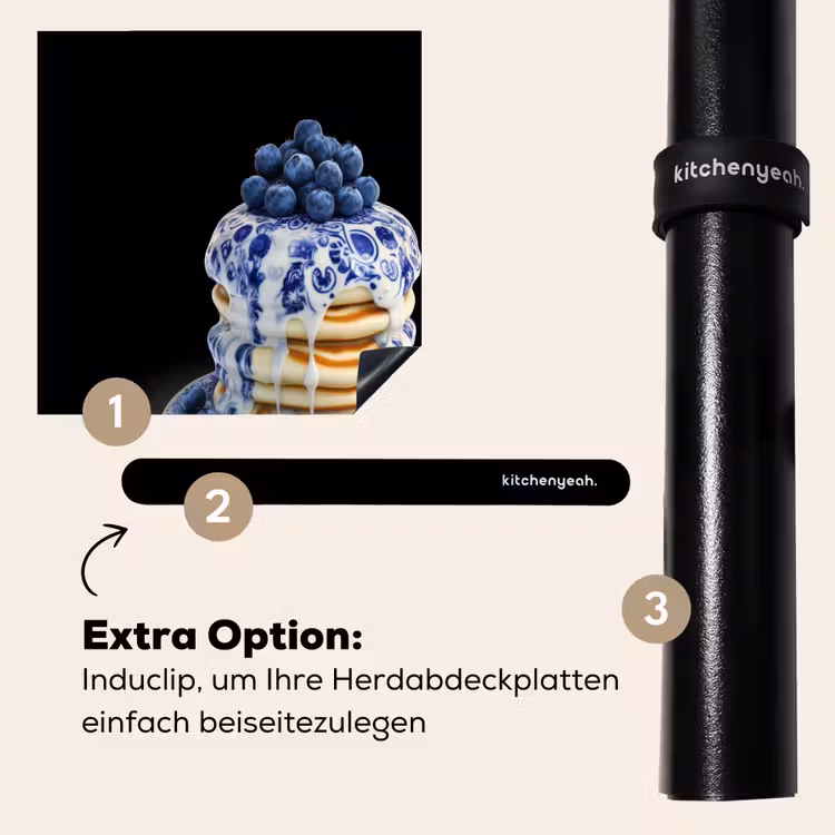 Herdabdeckplatte - Pfannkuchen - Blaubeeren - Teller — 8