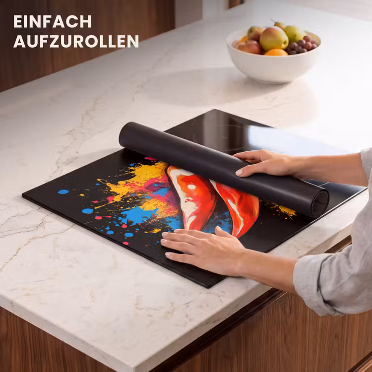Herdabdeckplatte - Pfeffer - Graffiti - Farbe - Abstrakt - Modern - Farbenfroh — 7