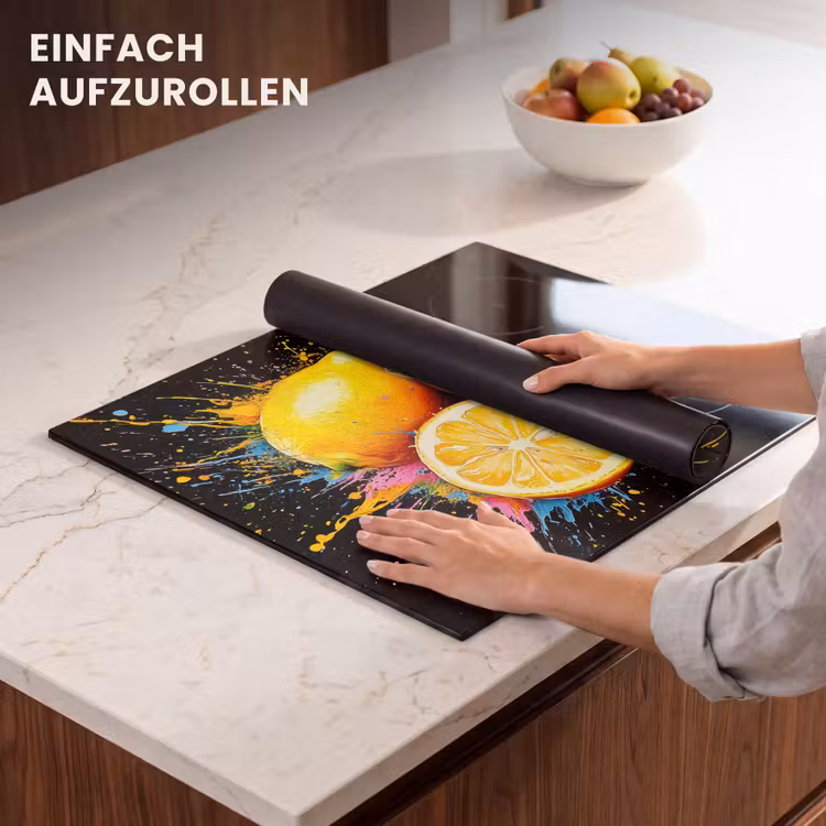 Herdabdeckplatte - Zitrone - Graffiti - Farbenfroh - Farbe - Modern — 7
