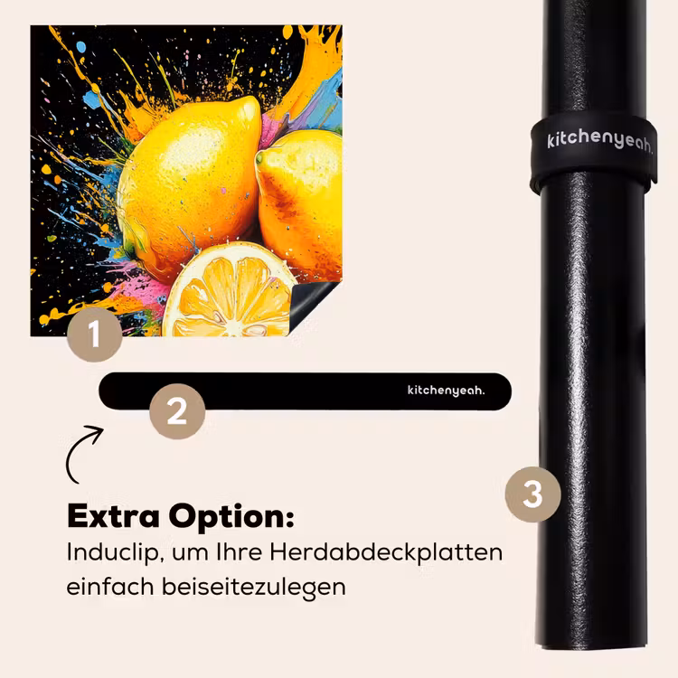 Herdabdeckplatte - Zitrone - Graffiti - Farbenfroh - Farbe - Modern — 8