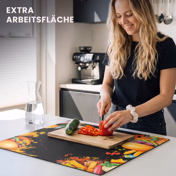 Herdabdeckplatte - Fastfood - Graffiti - Hamburger - Lebensmittel - Modern — 5