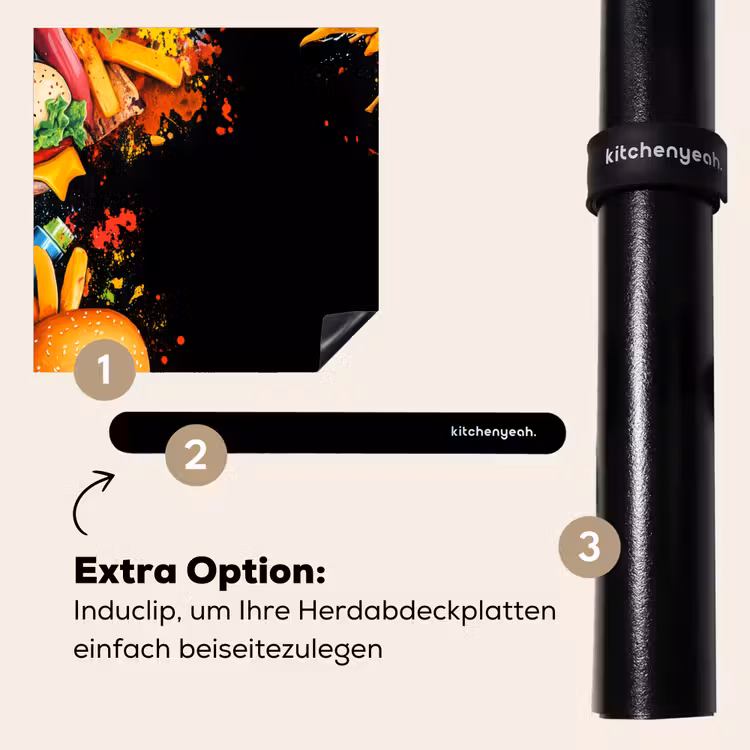 Herdabdeckplatte - Fastfood - Graffiti - Hamburger - Lebensmittel - Modern — 8