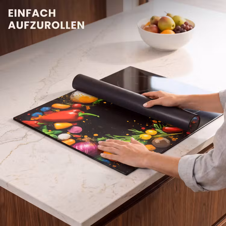Herdabdeckplatte - Gemüse - Graffiti - Farbenfroh - Kochen - Abstrakt — 7
