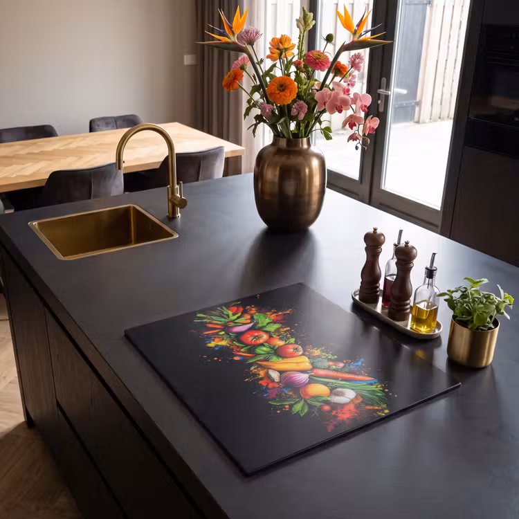 Herdabdeckplatte - Gemüse - Lebensmittel - Kräuter - Graffiti - Kochen — 2