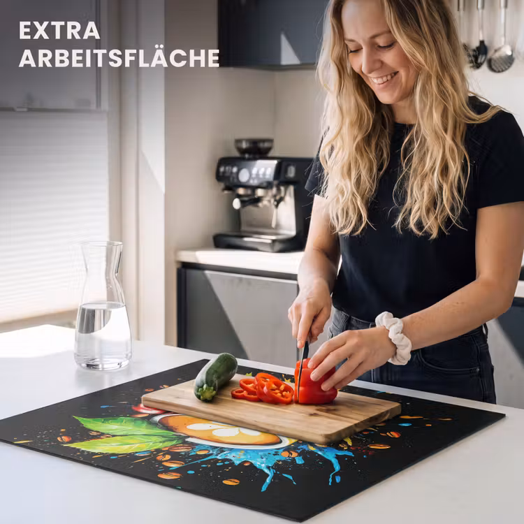 Herdabdeckplatte - Kaffee - Graffiti - Trinken - Abstrakt — 5