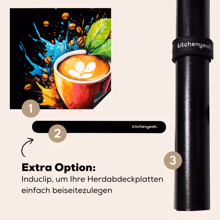 Herdabdeckplatte - Kaffee - Graffiti - Trinken - Abstrakt — 8