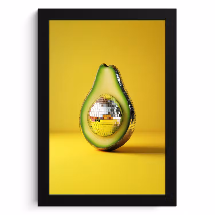 Bilder mit Rahmen - Avocado - Discokugel - Gelb - Glitzer — 1