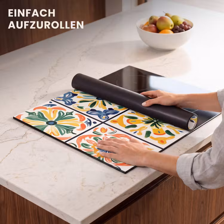 Herdabdeckplatte - Spanisch - Kacheln - Keramik - Blumen — 7