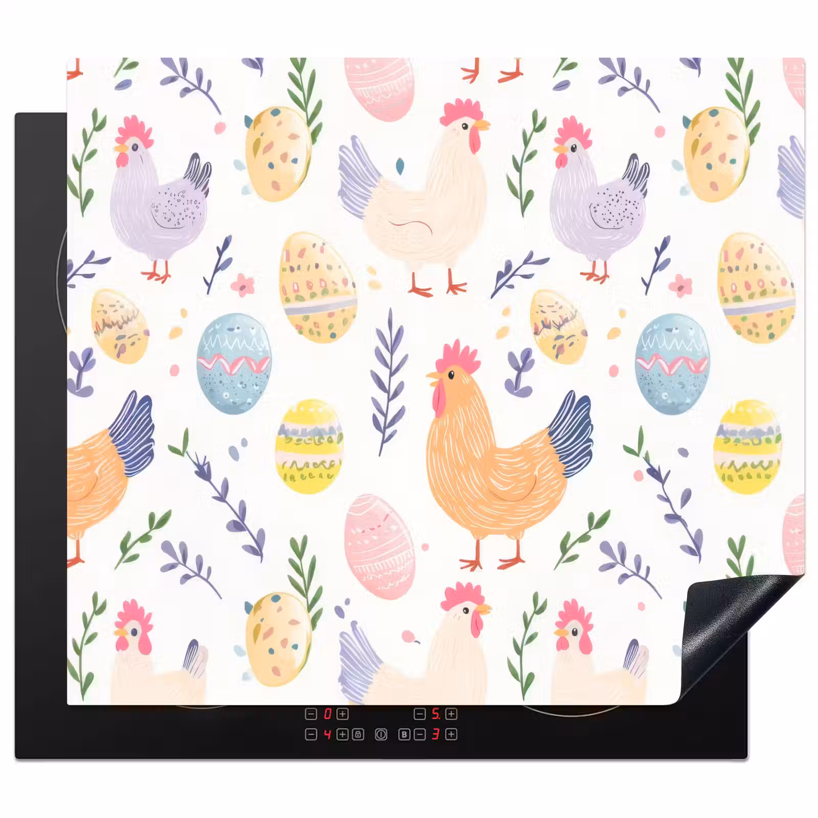 Herdabdeckplatte - Muster - Huhn - Ostereier — 1