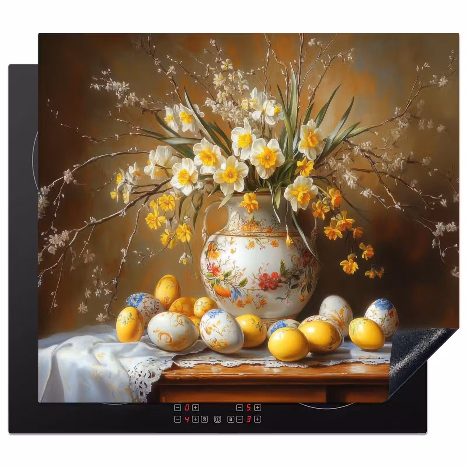Herdabdeckplatte - Ostereier - Stillleben - Vase — 1