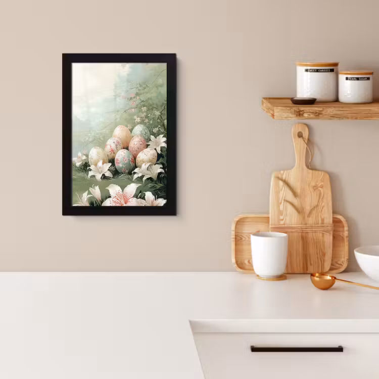 Bilder mit Rahme - Ostereier - Pastelltöne - Blumen — 3
