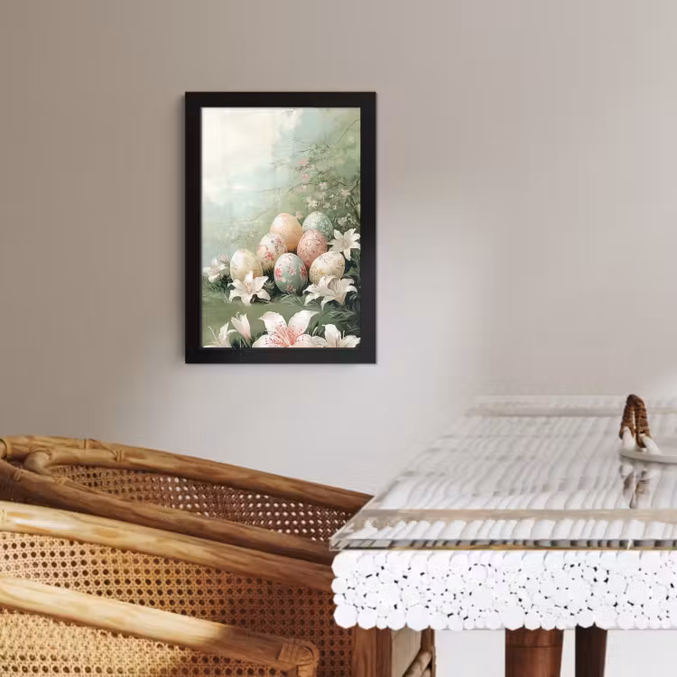 Bilder mit Rahme - Ostereier - Pastelltöne - Blumen — 4