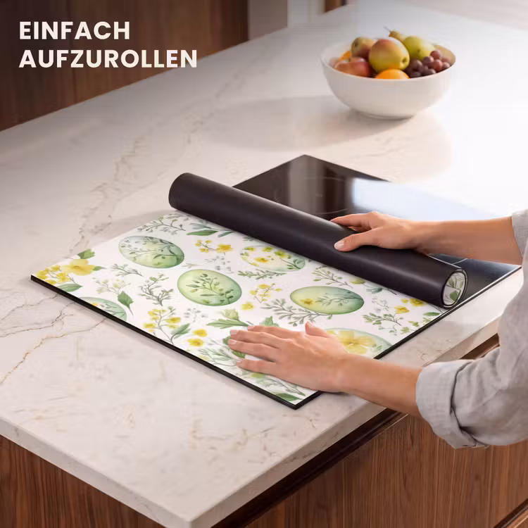 Herdabdeckplatte - Muster - Grün - Eier — 7