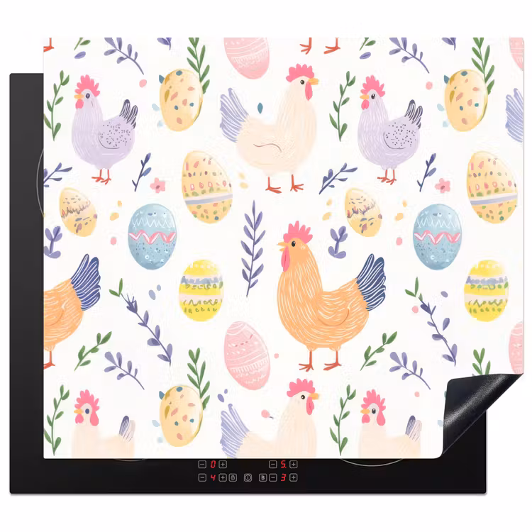 Herdabdeckplatte - Muster - Huhn - Ostereier — 1