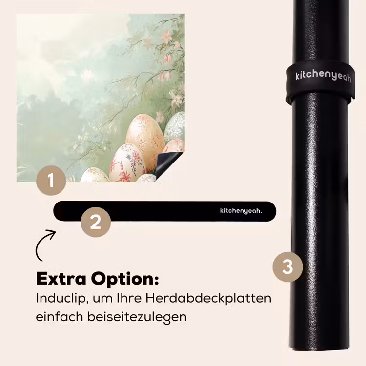 Herdabdeckplatte - Ostereier - Pastelltöne - Blumen — 8