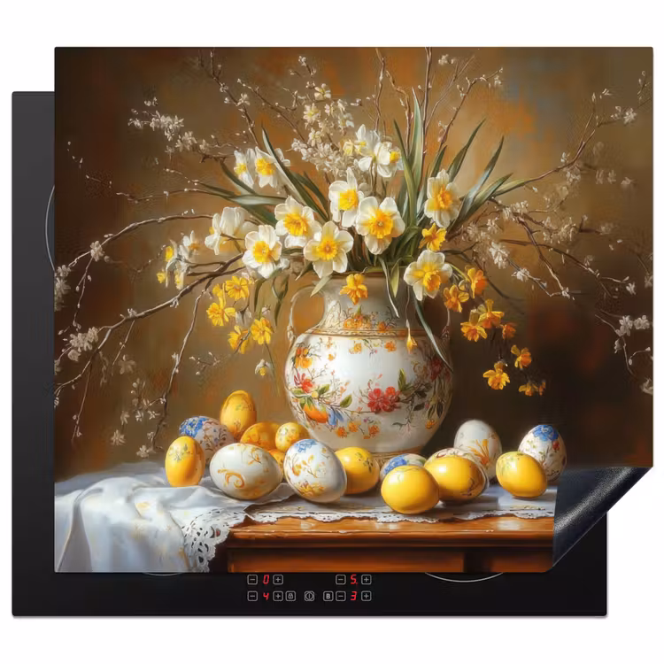 Herdabdeckplatte - Ostereier - Stillleben - Vase — 1