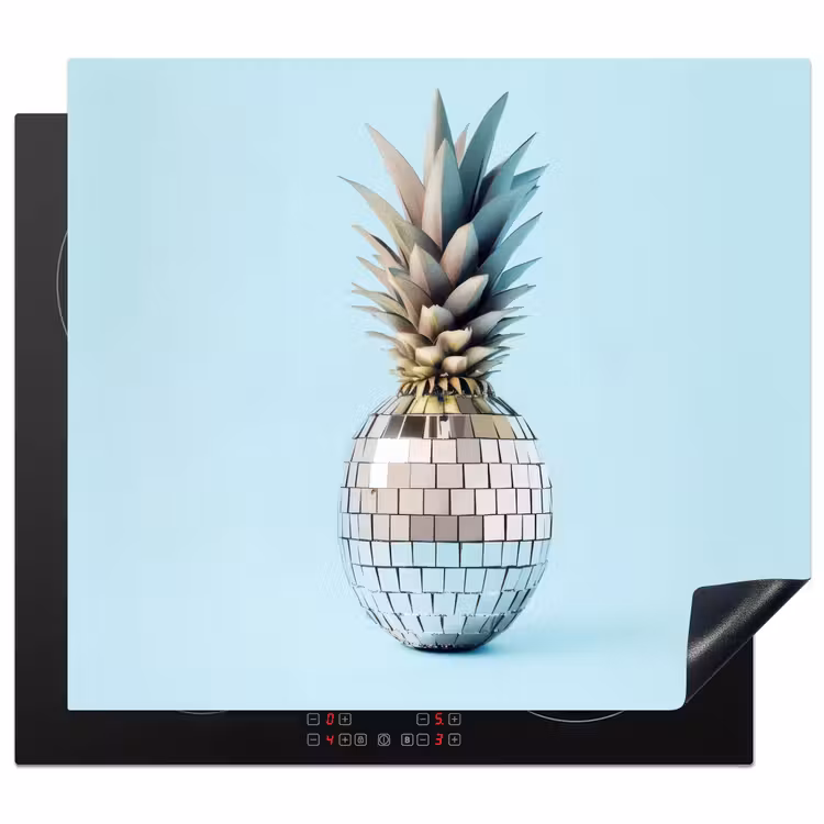 Herdabdeckplatte - Blau - Ananas - Disco - Discoball — 1