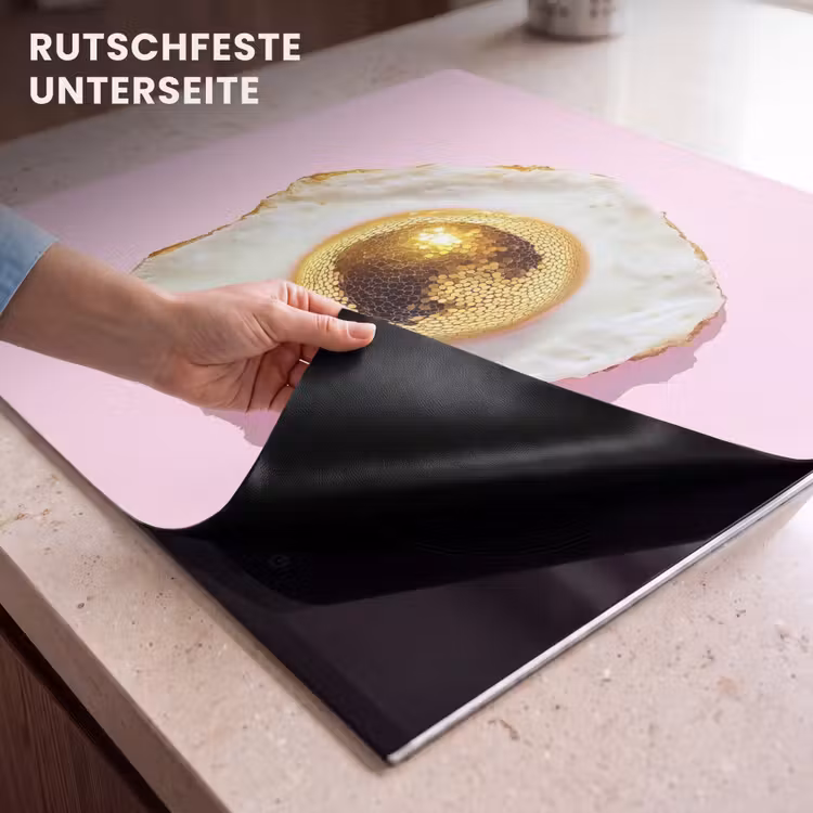 Herdabdeckplatte - Ei - Disco - Frühstück - Glitzer — 6