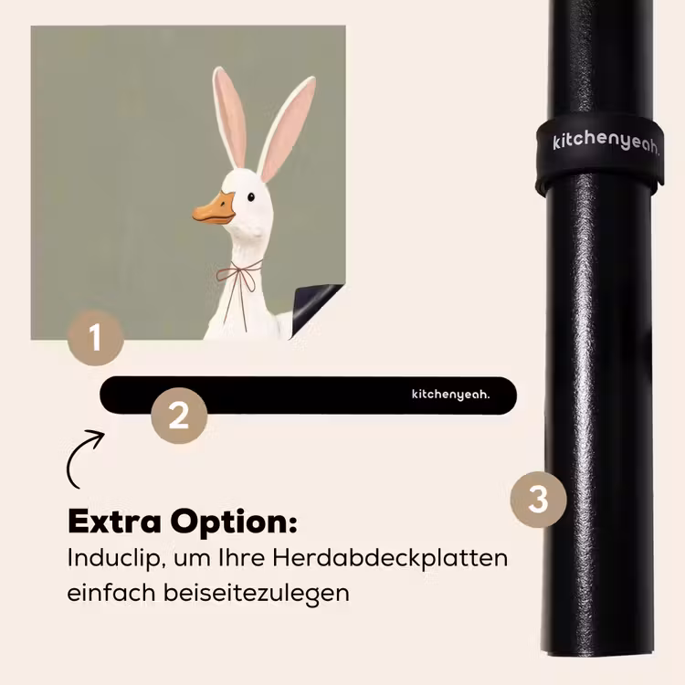 Herdabdeckplatte - Ente - Kaninchenohren - Grau — 8
