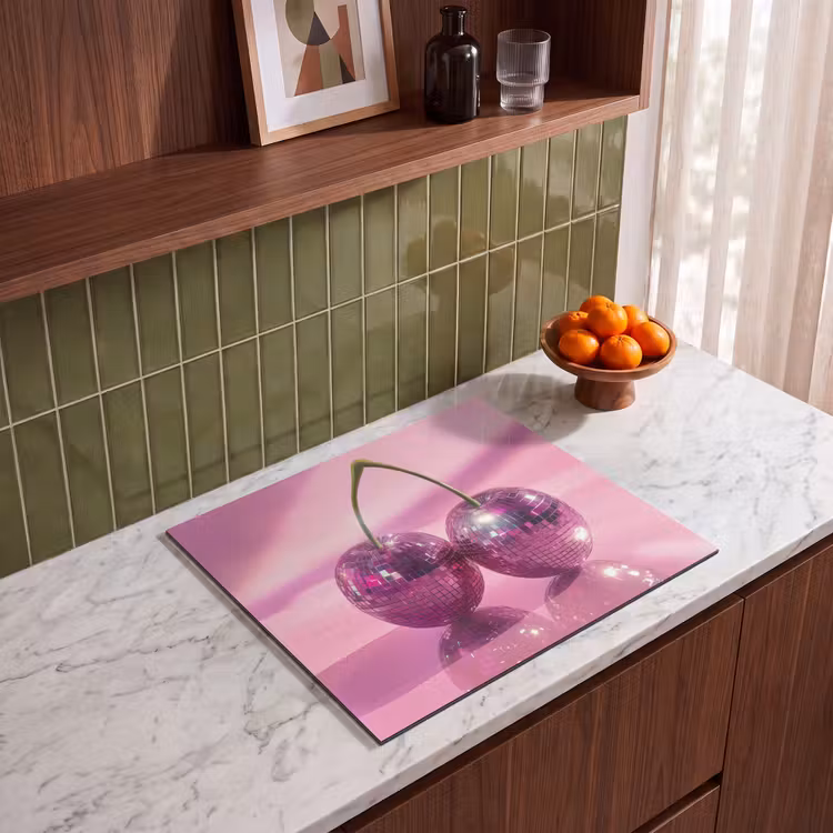 Herdabdeckplatte - Glitzer - Discokugel - Rosa - Kirsche — 4