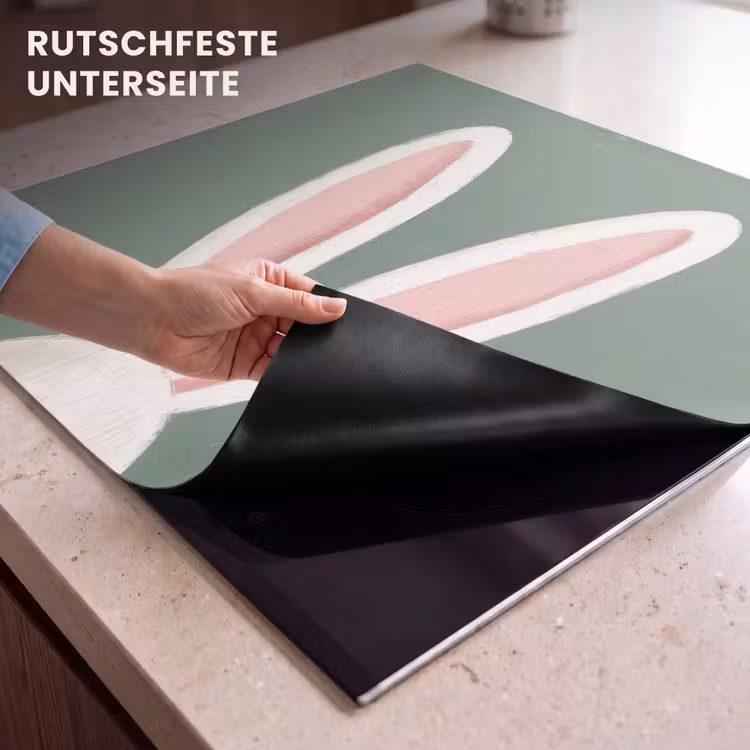 Herdabdeckplatte - Hasen - Ohren - Rosa — 6