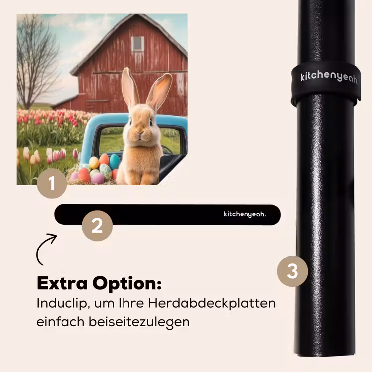 Herdabdeckplatte - Kaninchen - Bauernhof - Eier — 8