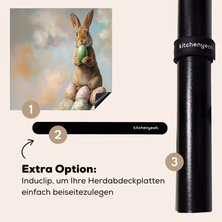 Herdabdeckplatte - Kaninchen - Eier - Farbenfroh — 8
