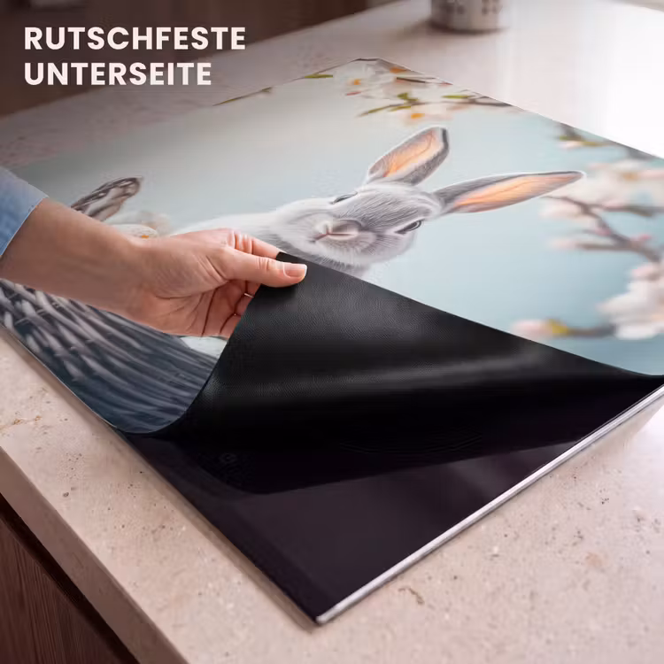 Herdabdeckplatte - Kaninchen - Eier - Korb — 6