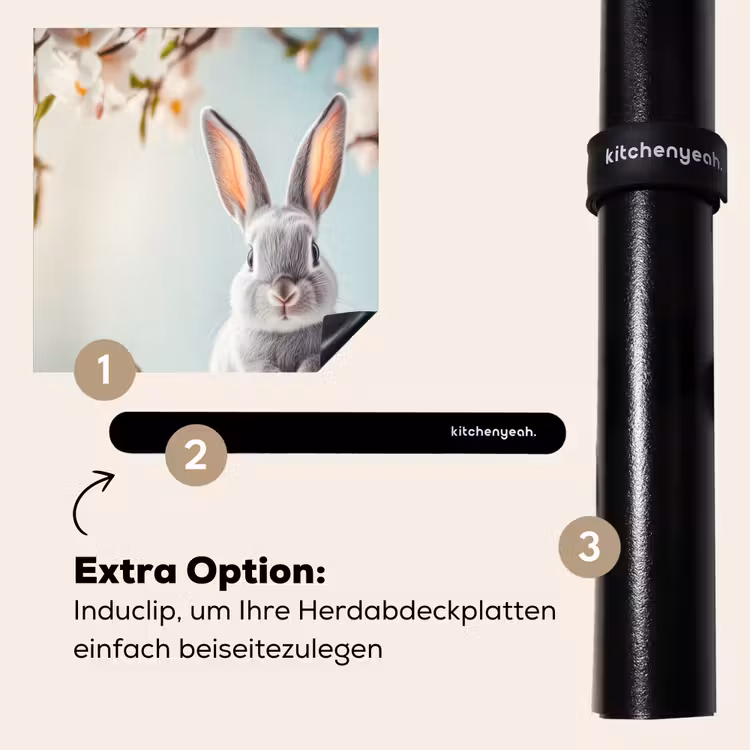 Herdabdeckplatte - Kaninchen - Eier - Korb — 8