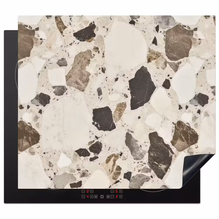 Herdabdeckplatte - Neutral - Steine - Dekoration - Terrazzo — 1