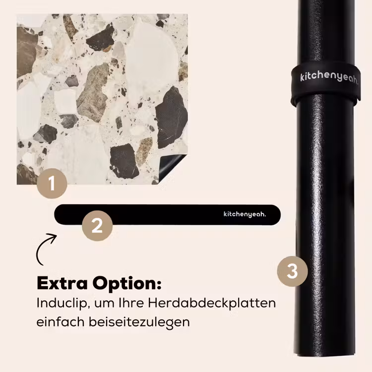 Herdabdeckplatte - Neutral - Steine - Dekoration - Terrazzo — 8