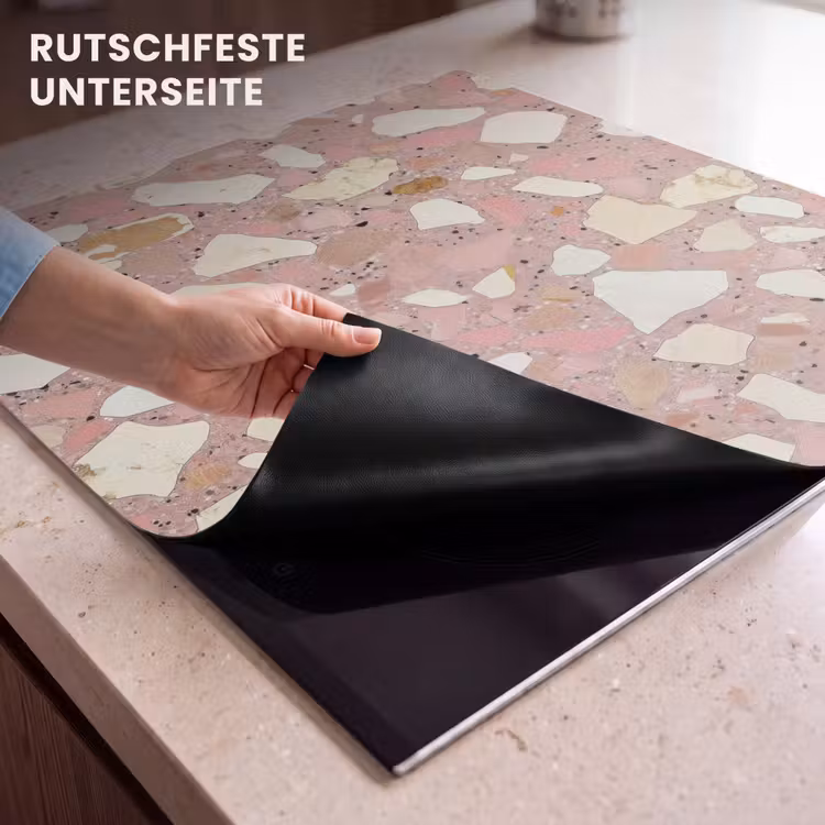Herdabdeckplatte - Rosa - Dekoration - Steine - Terrazzo — 6