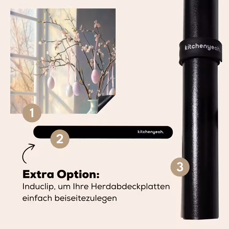 Herdabdeckplatte - Stillleben - Vase - Osterzweig — 8