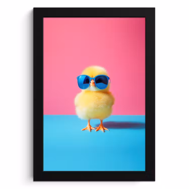 Bilder mit Rahmen - Chick - Sonnenbrille - Blau — 1