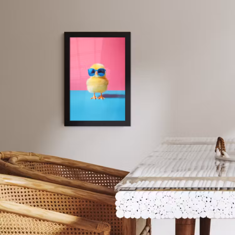 Bilder mit Rahmen - Chick - Sonnenbrille - Blau — 2