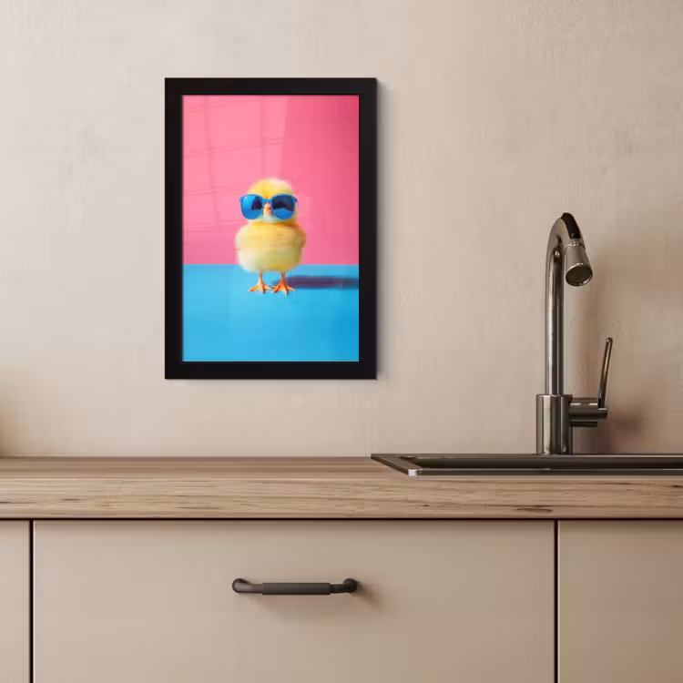Bilder mit Rahmen - Chick - Sonnenbrille - Blau — 4