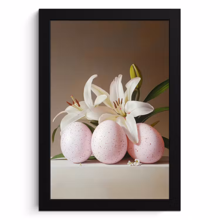Bilder mit Rahme - Lilien - Eier - Ostern — 1