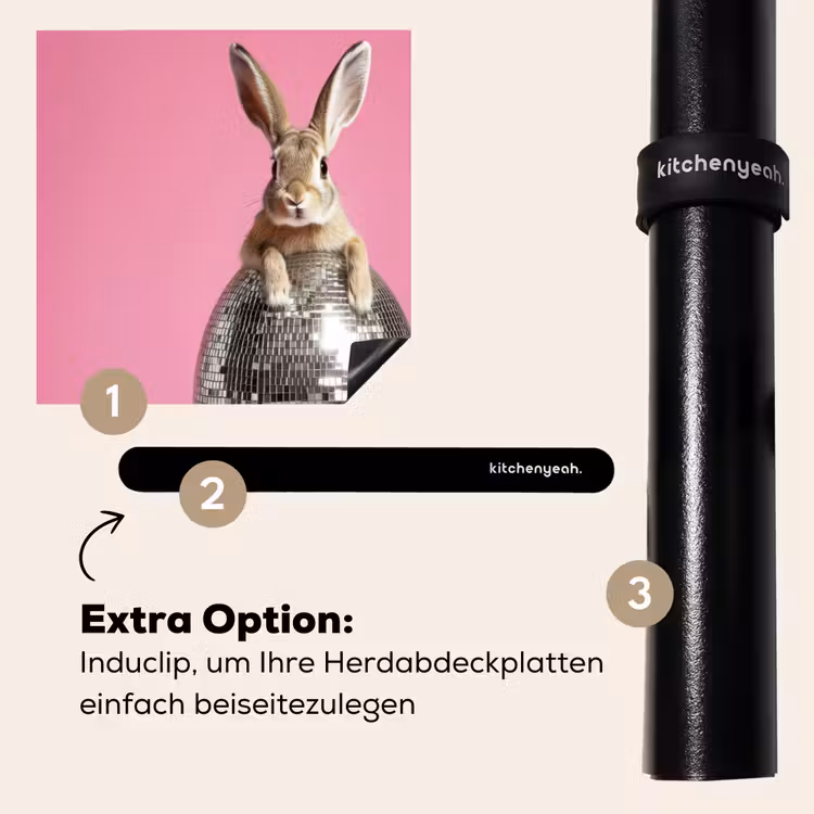 Herdabdeckplatte - Hase - Schleife -Diskokugel — 8