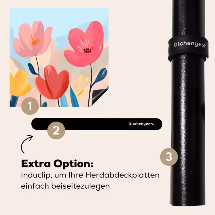 Herdabdeckplatte - Illustration - Blumen - Farbenfroh — 8