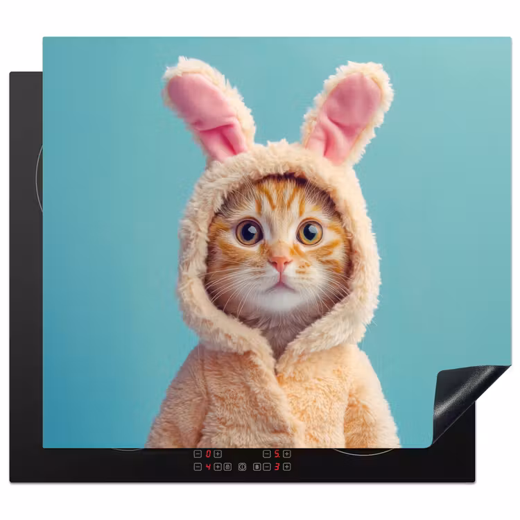 Herdabdeckplatte - Osterhase - Katze - Kostüm — 1