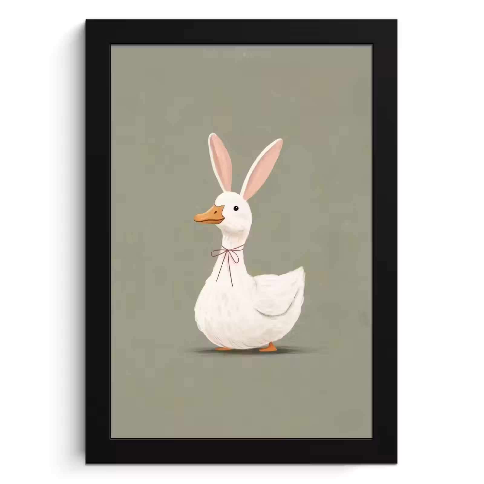 Bilder mit Rahme - Ente - Kaninchenohren - Grau — 1