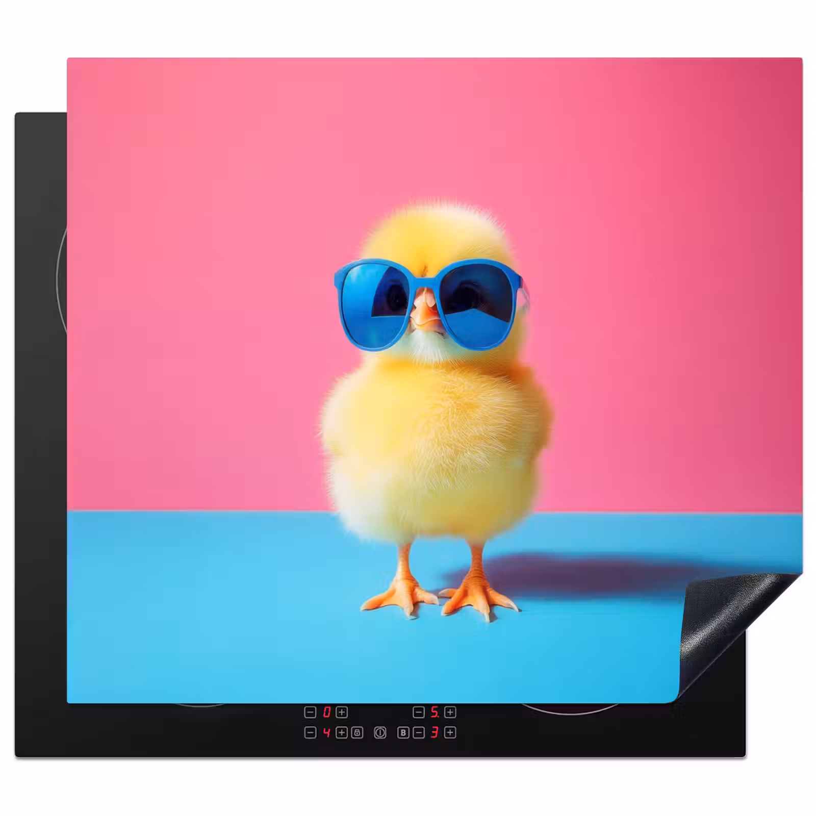 Herdabdeckplatte - Chick - Sonnenbrille - Blau — 1