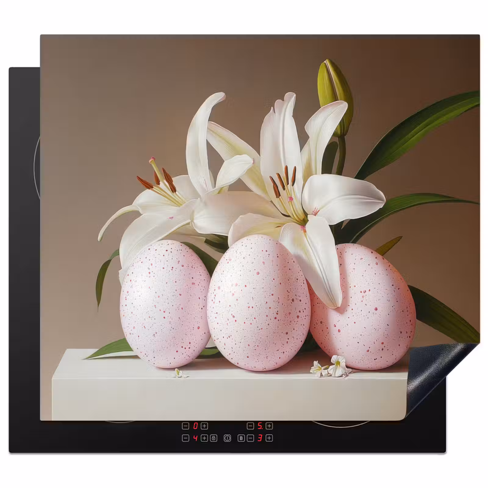 Herdabdeckplatte - Lilien - Eier - Ostern — 1