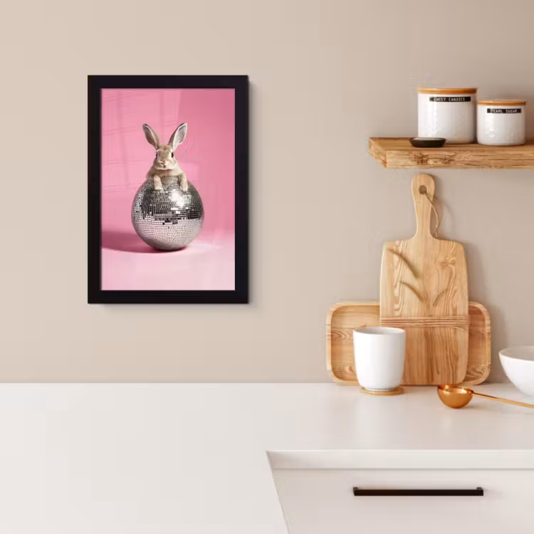 Bilder mit Rahmen - Hase - Schleife -Diskokugel — 4
