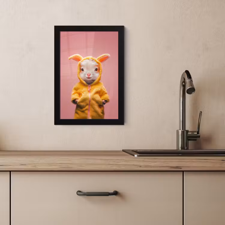 Bilder mit Rahmen - Kostüm - Ziege - Osterhase — 3