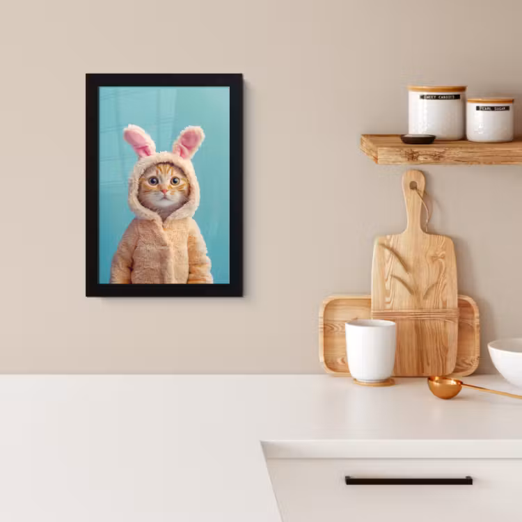 Bilder mit Rahmen - Osterhase - Katze - Kostüm — 2