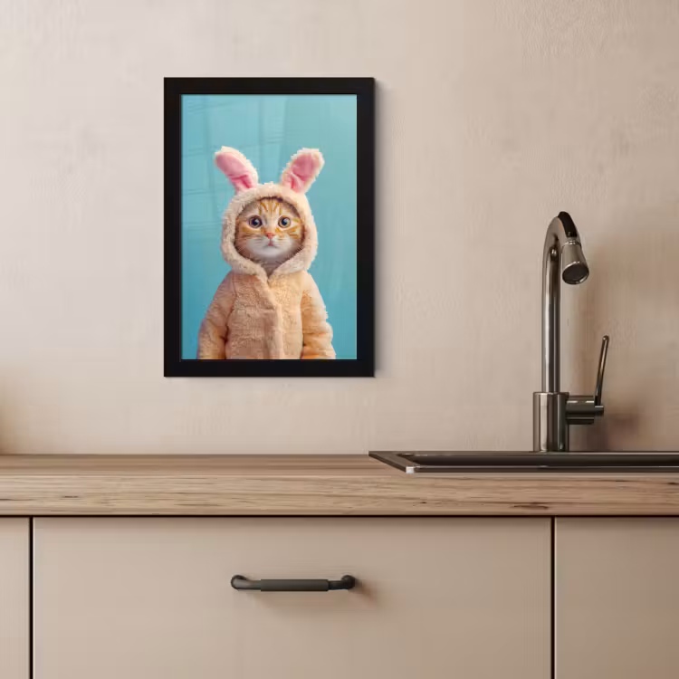 Bilder mit Rahmen - Osterhase - Katze - Kostüm — 3