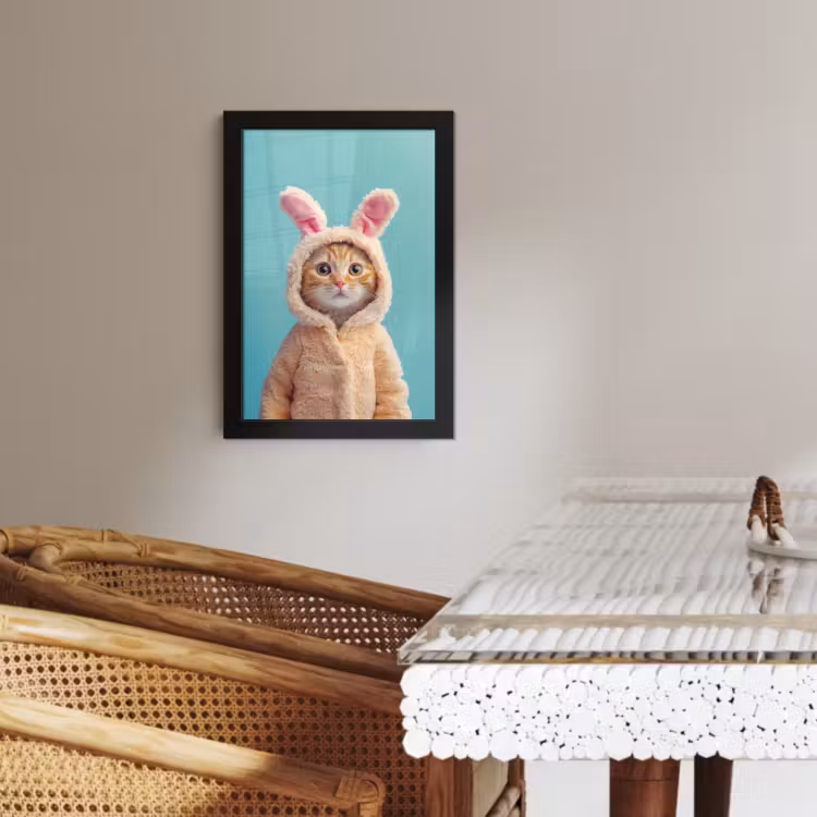 Bilder mit Rahmen - Osterhase - Katze - Kostüm — 4